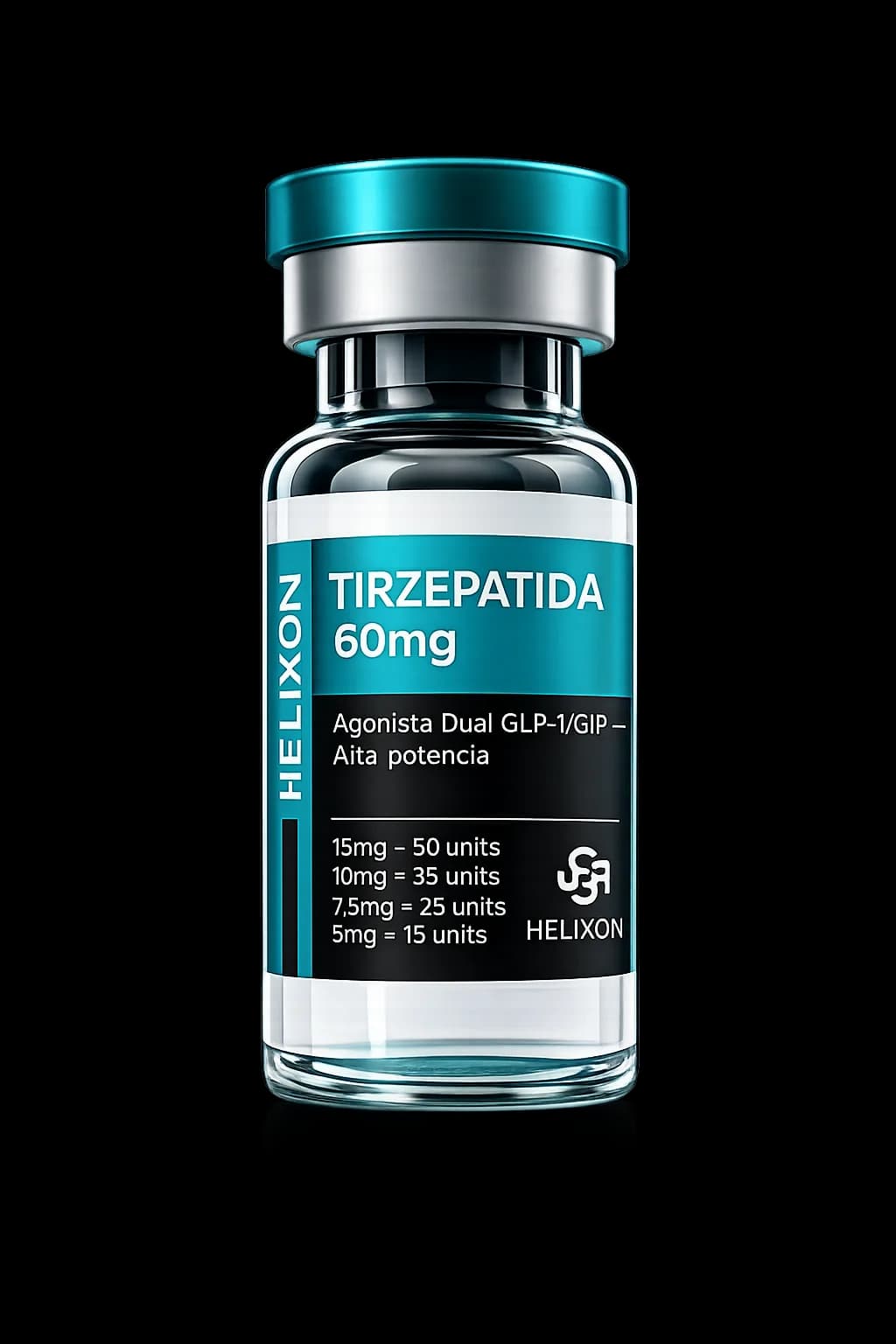 Tirzepatida 60mg — frasco Helixon Labs