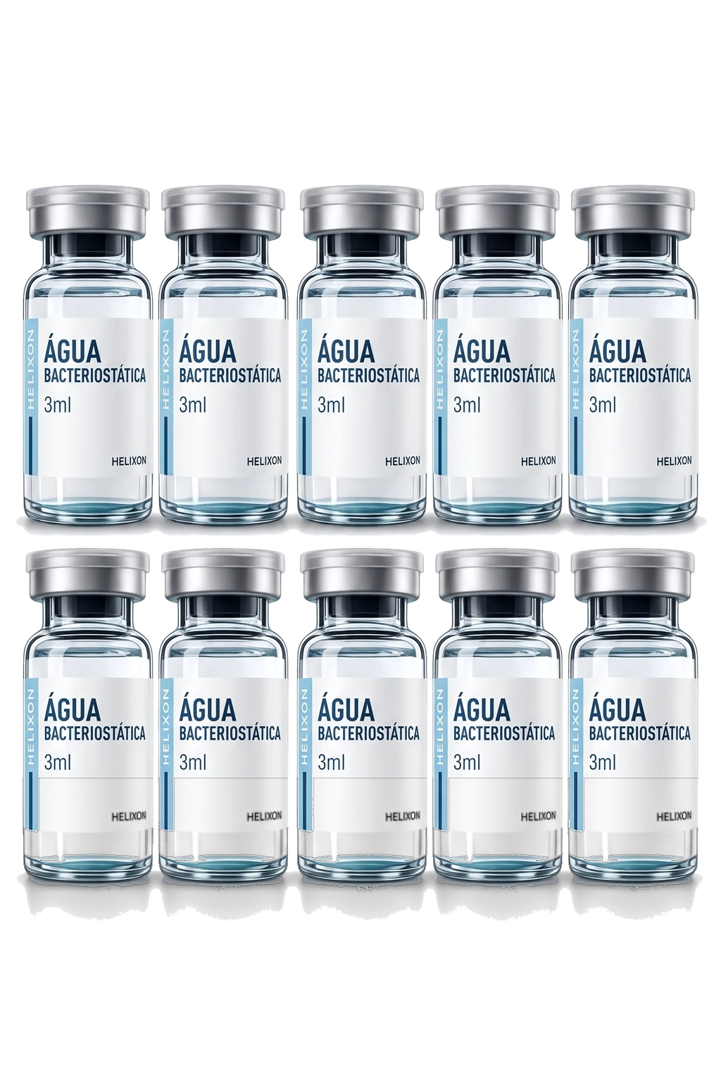 Água Bacteriostática Kit 10 10x 3ml — frasco Helixon Labs