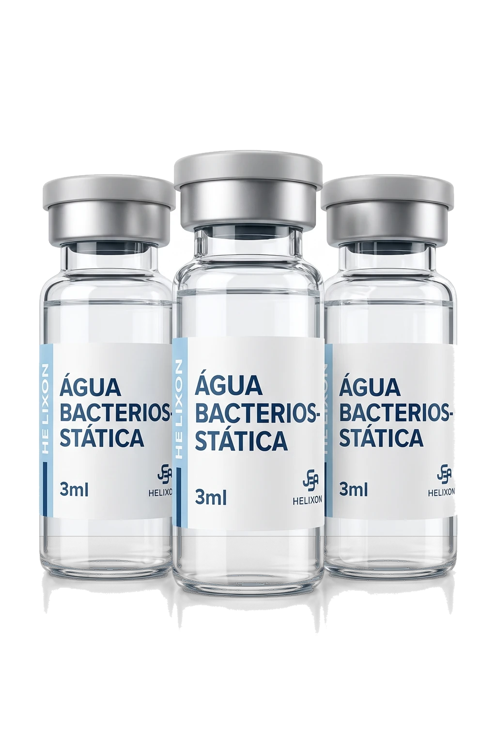 Kit 3 Águas Bacteriostáticas 3x 3ml — frasco Helixon Labs